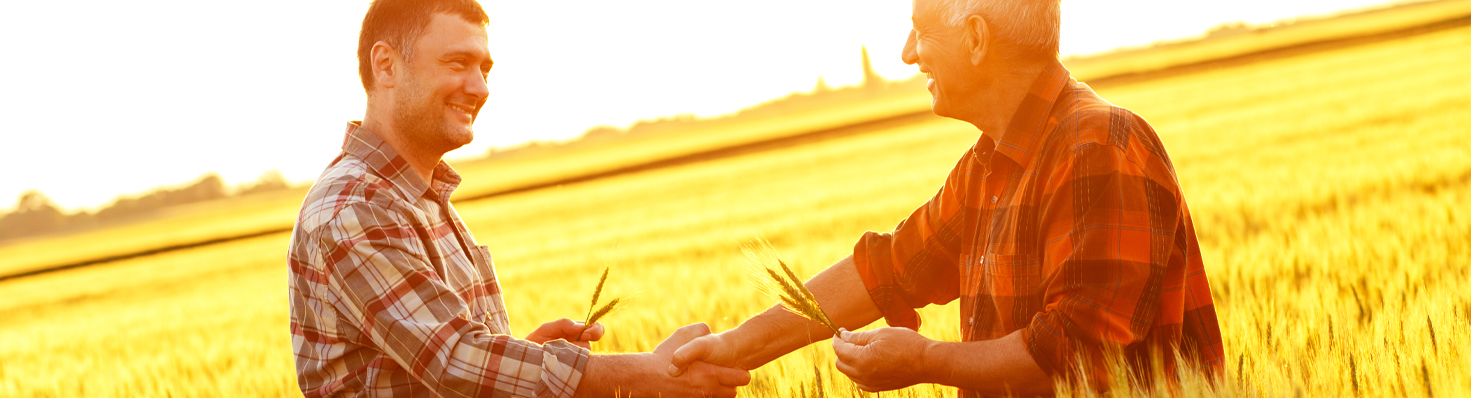 Farmers shaking hands